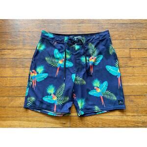 RIPCURL Mirage Navy Tropical Floral Boardshorts sz 34